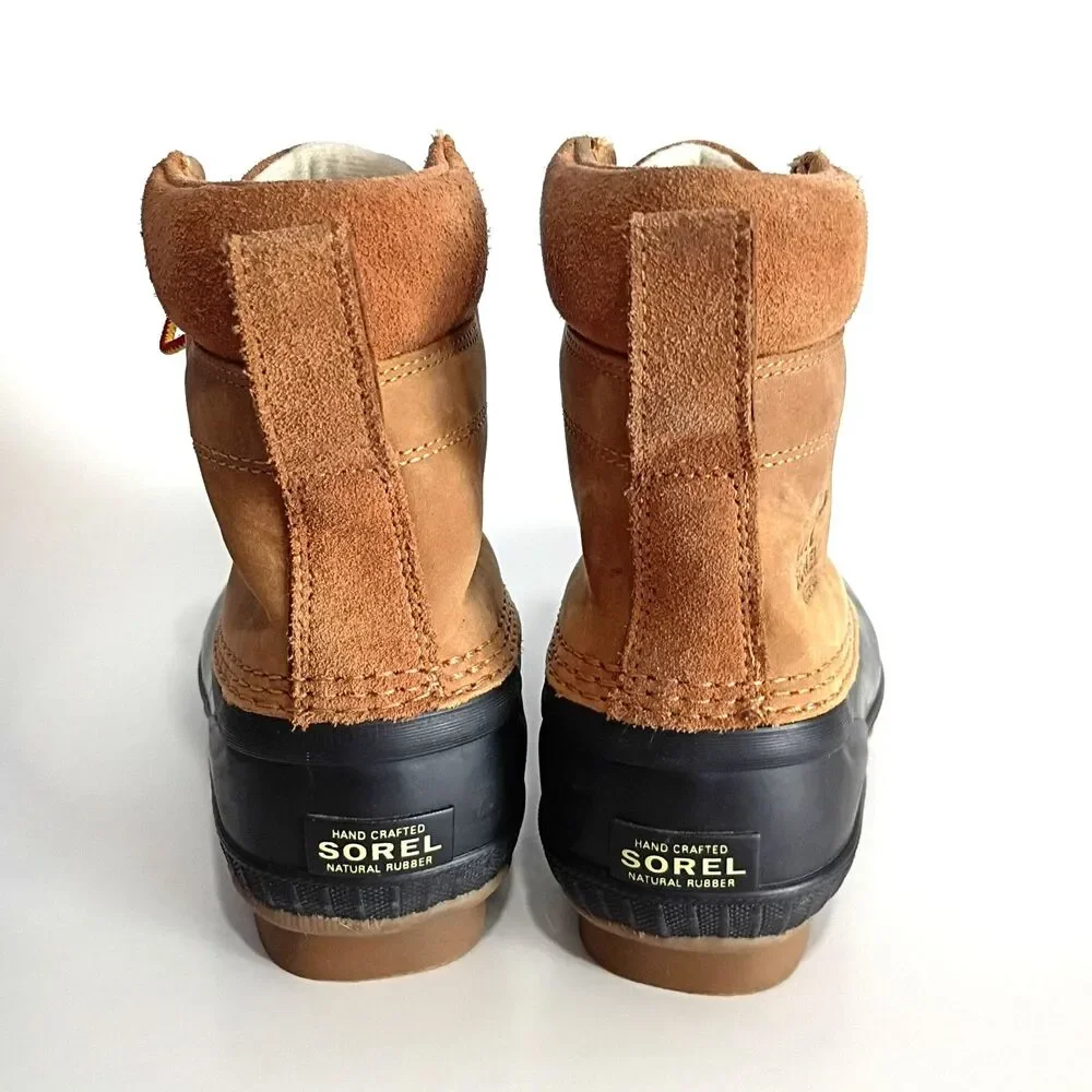 Sorel Cheyenne Kids Duck Boots Leather Lace Up Kids Youth Size 3